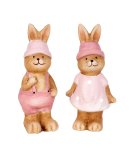 Easter Rabbits standing with pink