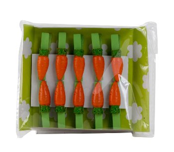 Carrot wooden clip h=4,5cm