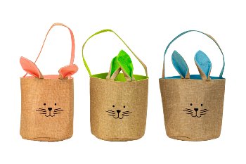 Jute bag with rabbit ears & rabbit face