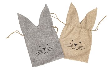 Fabric rabbit bag with face print