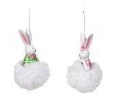 Easter rabbit on cotton wool cloud for