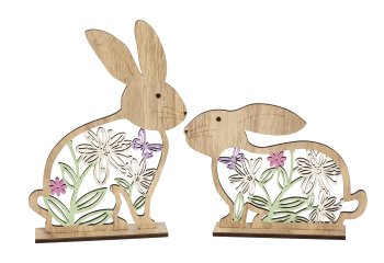 wooden easter rabbit for standing with