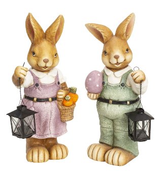 Rabbit standing with lantern in hand
