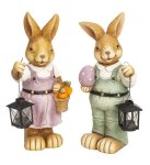 Rabbit standing with lantern in hand