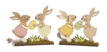 Wooden easter rabbit decoration for