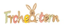 Word "Frohe Ostern" h=11cm w=30cm