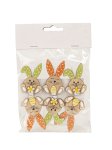 Wodden easter rabbits with clip