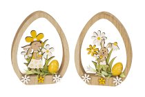 Wooden easter decoration with