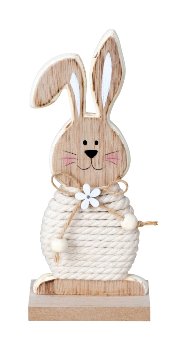 Wooden easter rabbit brown for standing