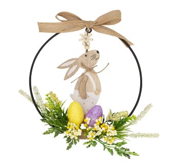 metal decoration with easter rabbit and