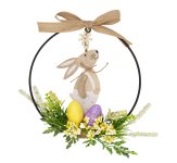 metal decoration with easter rabbit and