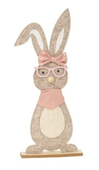 Felt easter rabbit with glasses & scarf