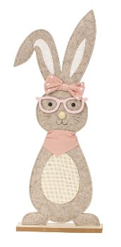 Felt easter rabbit with glasses & scarf
