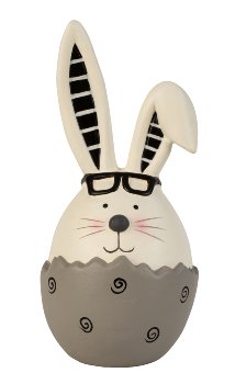 Easter rabbit-egg grey/white with