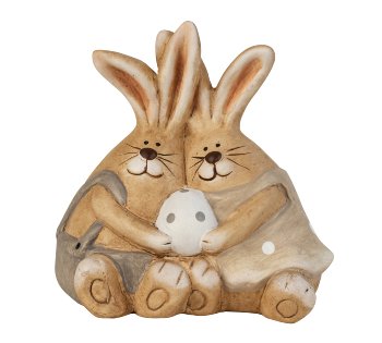 Easter rabbit couple brown/cream with