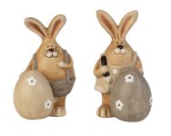 Easter rabbit brown/cream with egg