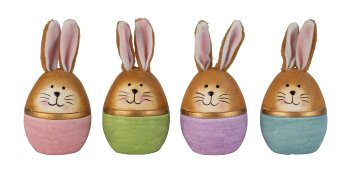 Easter rabbit eggs with fabric ears