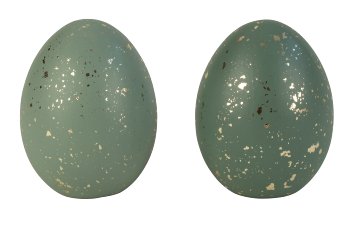 Ceramic decoration egg in green with