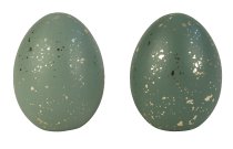 Ceramic decoration egg in green with