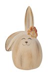 Easter rabbit egg in cream/brown h=14cm