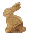 Holz-Hasen Skulptur zum Stellen h=15,5cm