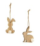 Wooden easter rabbit nature wooden color