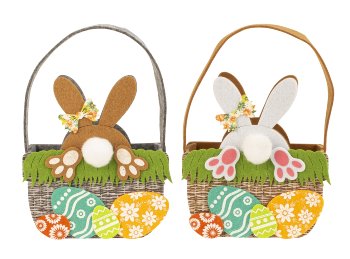 Felt bag with rabbit- and egg decoration