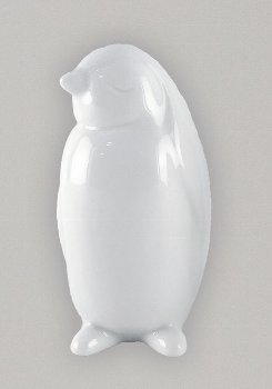 Pengiun white glazed h=12,6cm