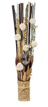 Dried flower arrangement standing