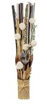 Dried flower arrangement standing
