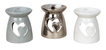 Oil burner white, grey & silver with