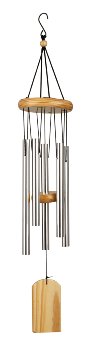 Windchime 53cm, aluminium with wooden