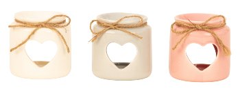 Oil burner "heart" h=8cm w=8cm asst.