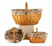 willow basket 1x h=37cm w=46cm; 2x