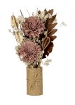 Dried flower arrangement standing