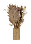 Dried flower arrangement standing