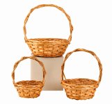 round willow basket h=23+37cm w=17+46cm