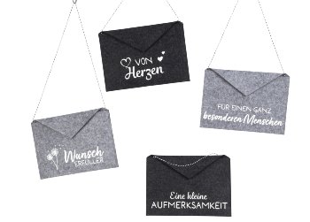 Felt money present envelope grey with