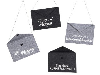 Felt money present envelope grey with