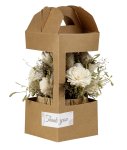 Dried flower arrangement packed in craft
