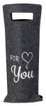 Felt bottle bag grey "For you" h=41cm