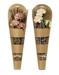 Dried flower arrangement packed in craft