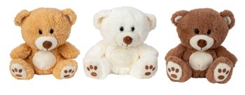 Plüschbär "Knuffi" sitzend h=20cm sort.