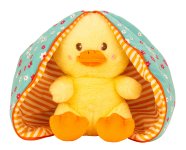 Plush chick in fabric cover egg shape