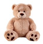 Bear light brown h=100cm (sitting: 64cm)