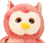 Plush owl red & blue h=50cm asst.