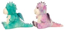 Plush dinosaur turquois & purple h=28cm