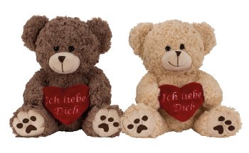 Plushbear with heart 'Ich liebe Dich'