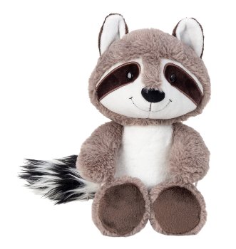 Waschbär grau sitzend h=28cm