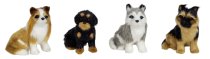 Adult dogs sitting h=8,5cm asst.